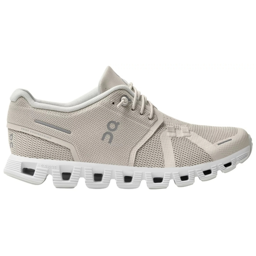 On Running Pearl and White Athletic Shoes